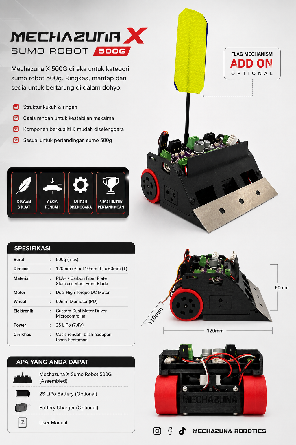 Mechazuna X Sumo Robot 500G